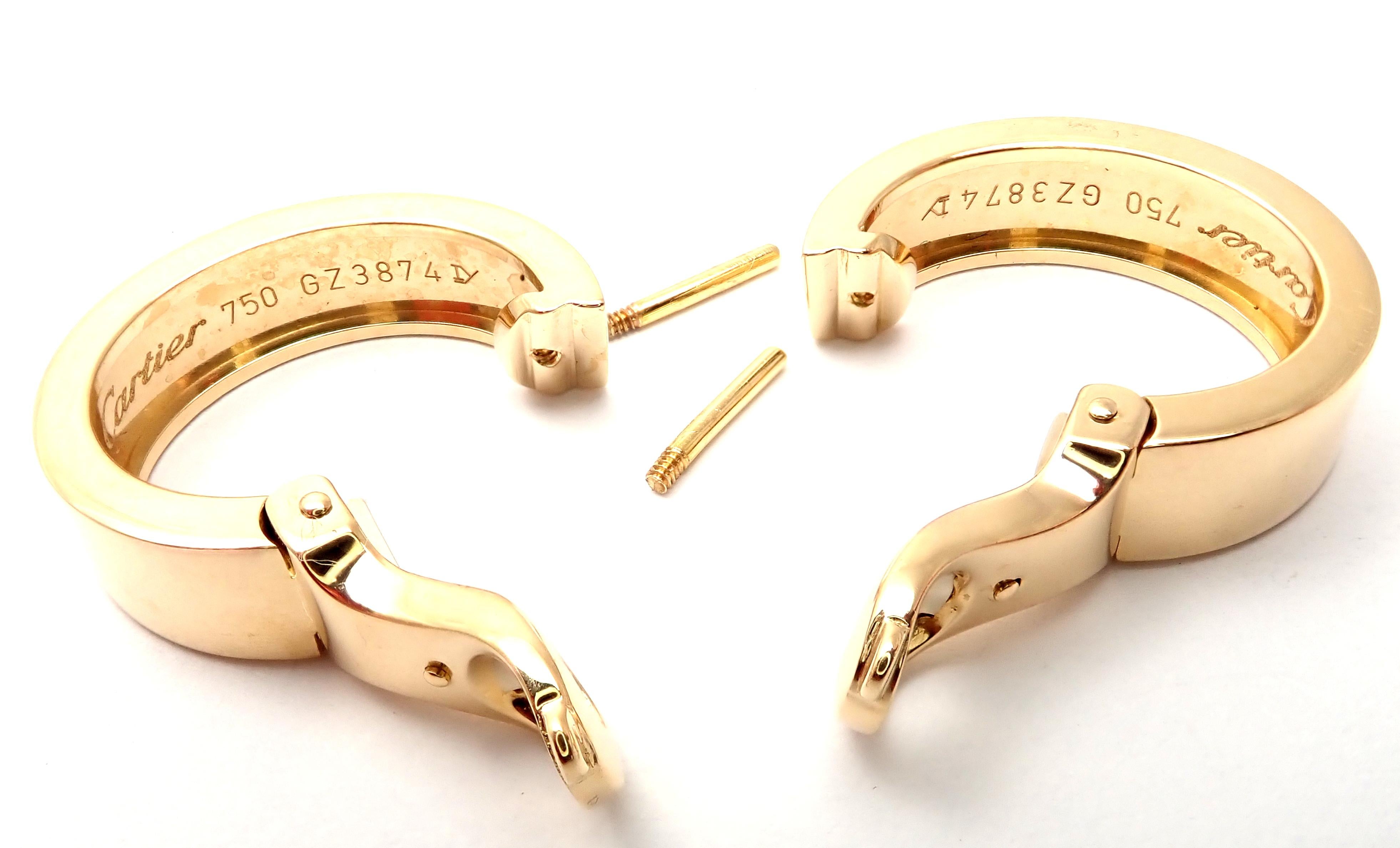 Cartier Love Hoop Yellow Gold Earrings 3