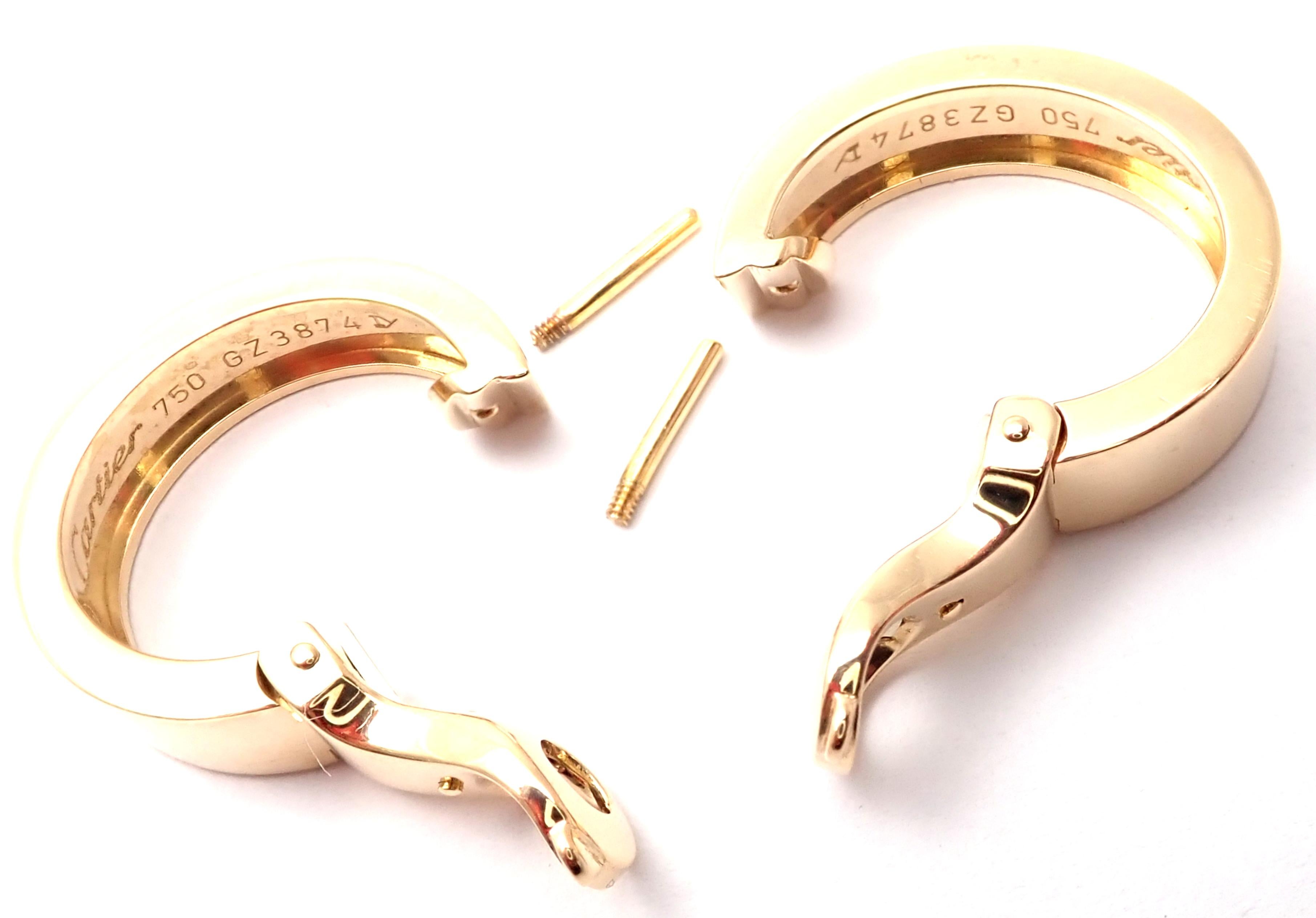 Cartier Love Hoop Yellow Gold Earrings 4