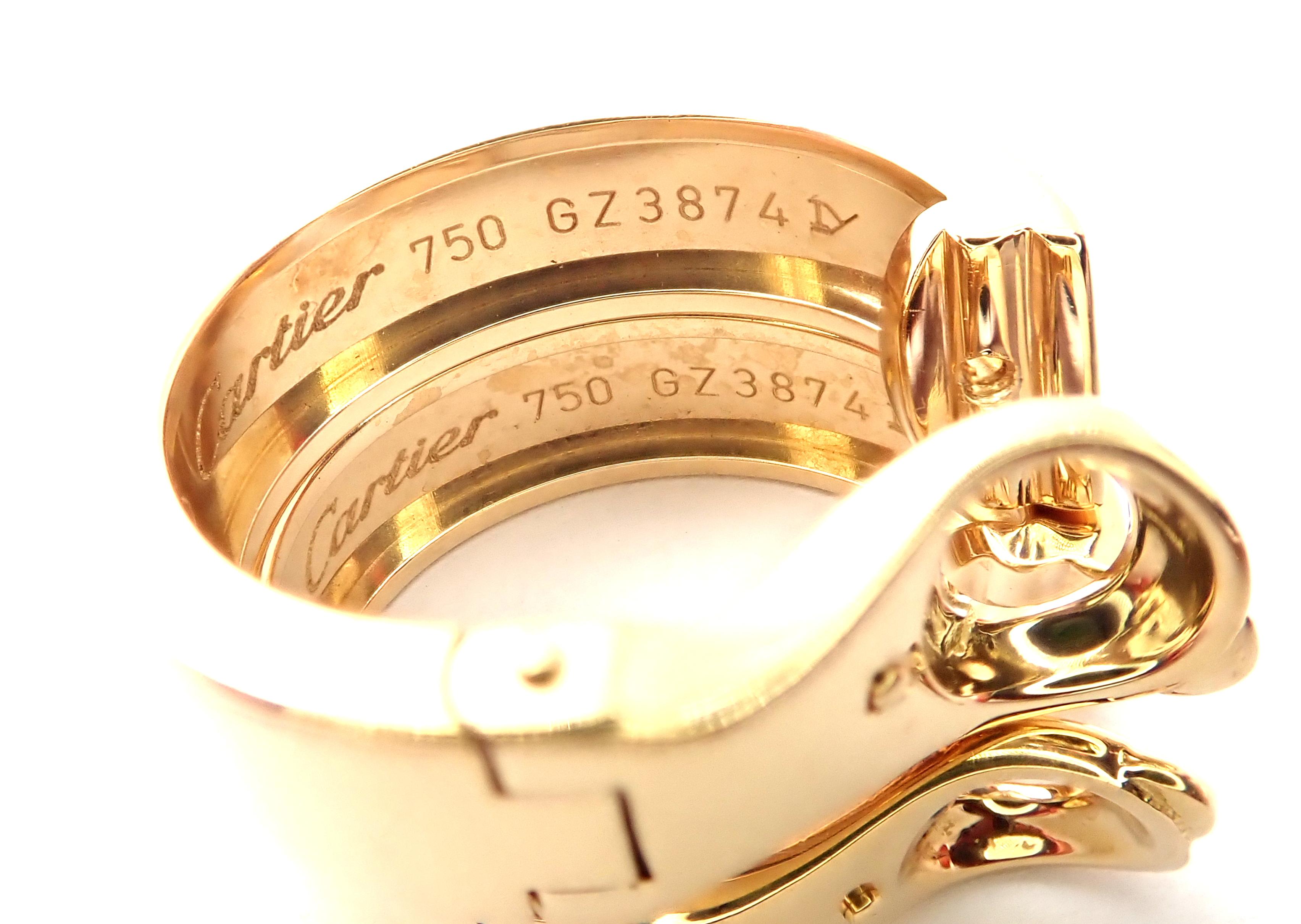 Cartier Love Hoop Yellow Gold Earrings In Excellent Condition In Southampton, PA