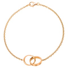 Cartier Love Interlocking 2 Hoops 18K Rose Gold Bracelet