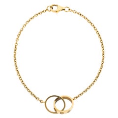 Cartier Love Interlocking 2 Hoops 18K Yellow Gold Bracelet