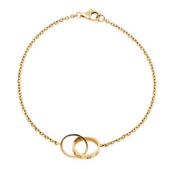 Cartier Love Interlocking 2 Hoops 18K Yellow Gold Bracelet