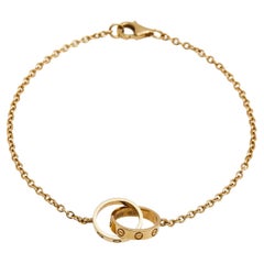 Cartier Love Interlocking 2 Hoops 18K Yellow Gold Bracelet