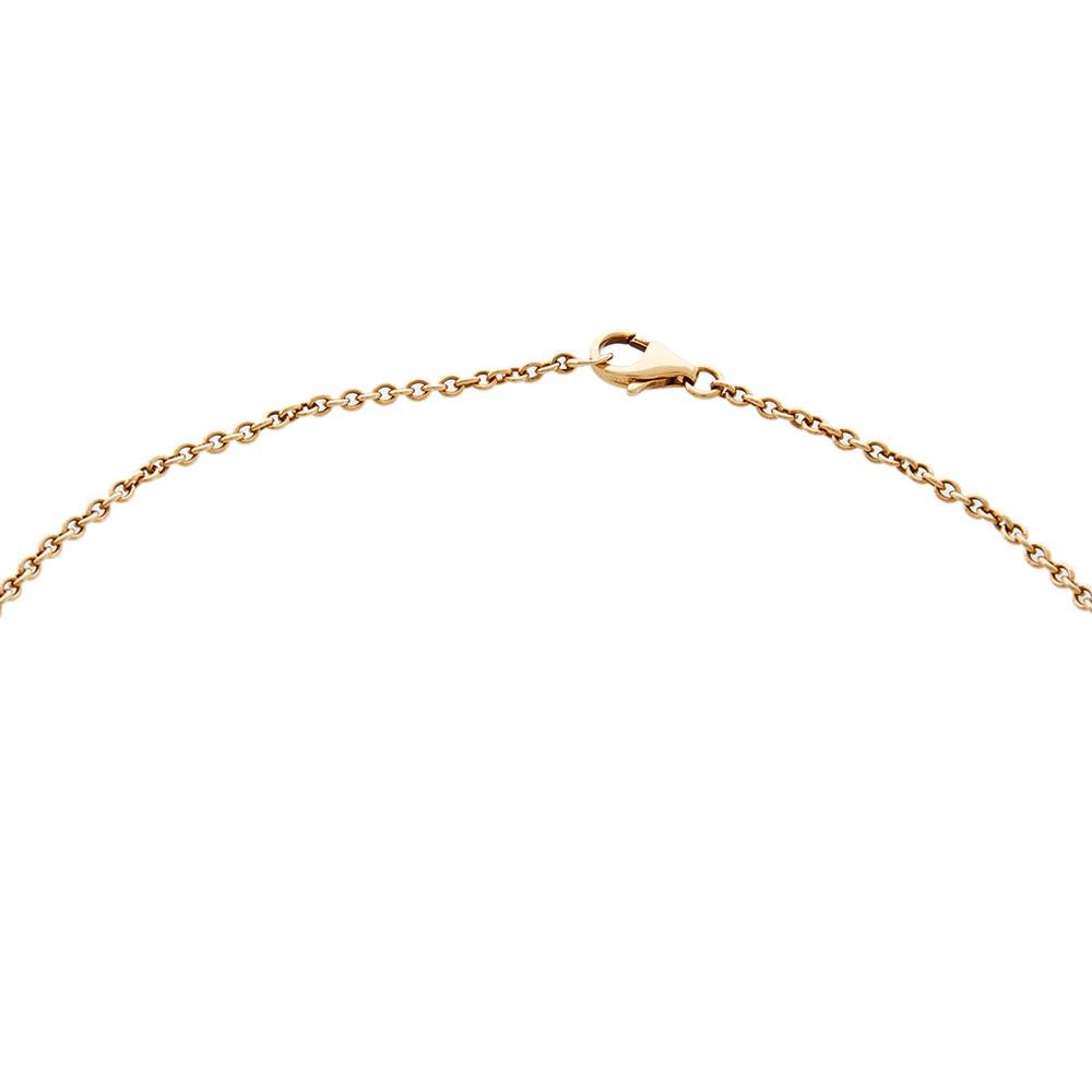 Contemporary Cartier Love Interlocking 2 Hoops 18K Yellow Gold Necklace