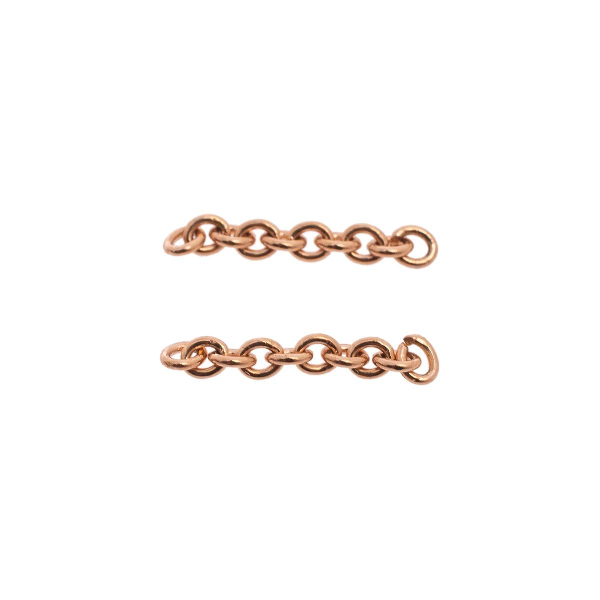 Celebrate timeless love with this bracelet from Cartier's Love collection. It is made from 18k rose gold and the chain holds two magnificent hoops interlocked with one another. Both the rings carry the iconic screw motifs which are a signature of