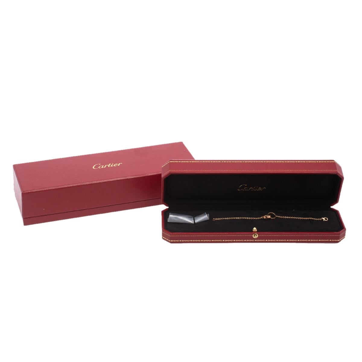 Cartier Love Interlocking 2-Loop 18K Rose Gold Bracelet 1