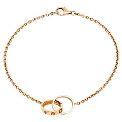Cartier Love Interlocking 2 Loop 18K Rose Gold Bracelet