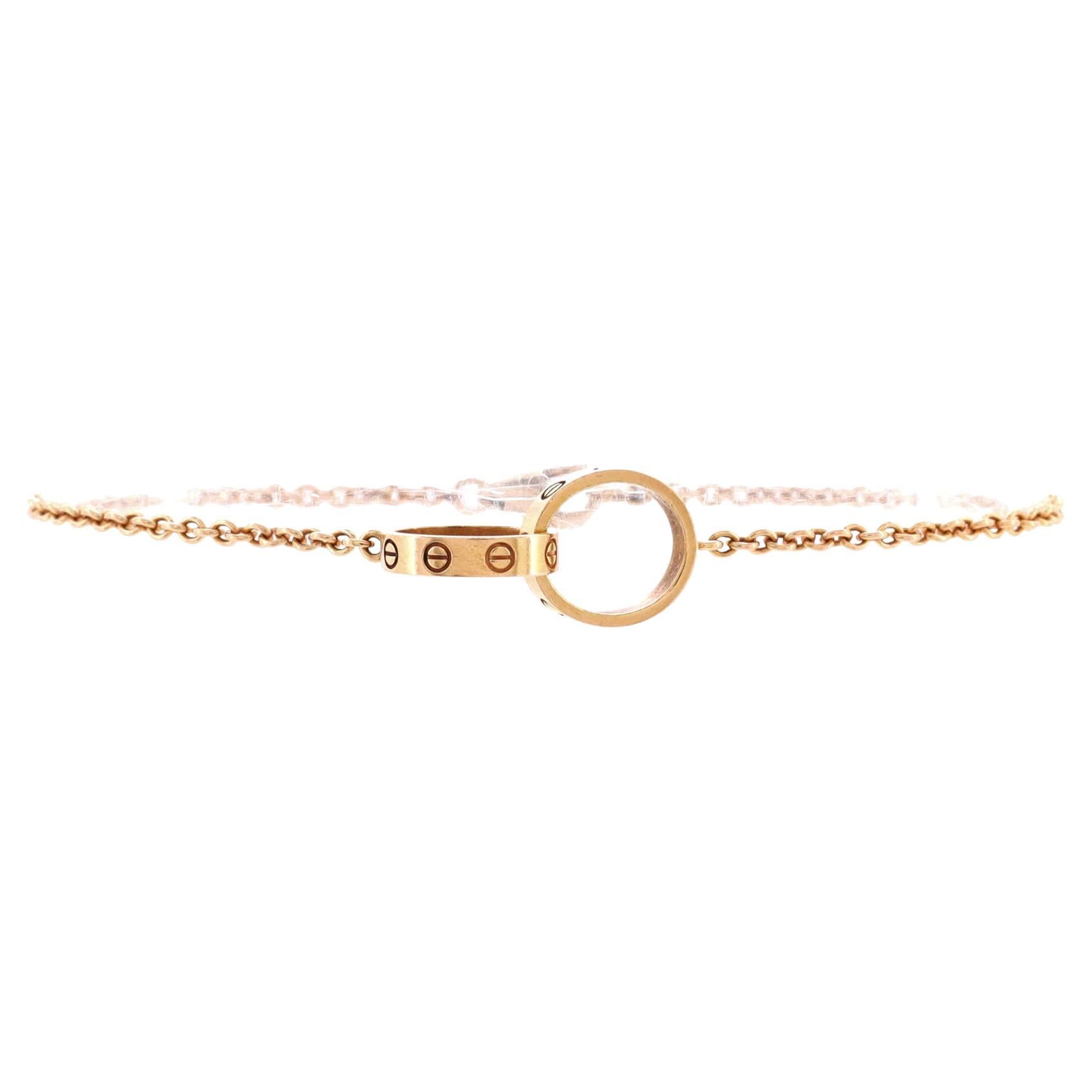 Cartier 18k Rose Gold Interlocking Love Bracelet at 1stDibs cartier