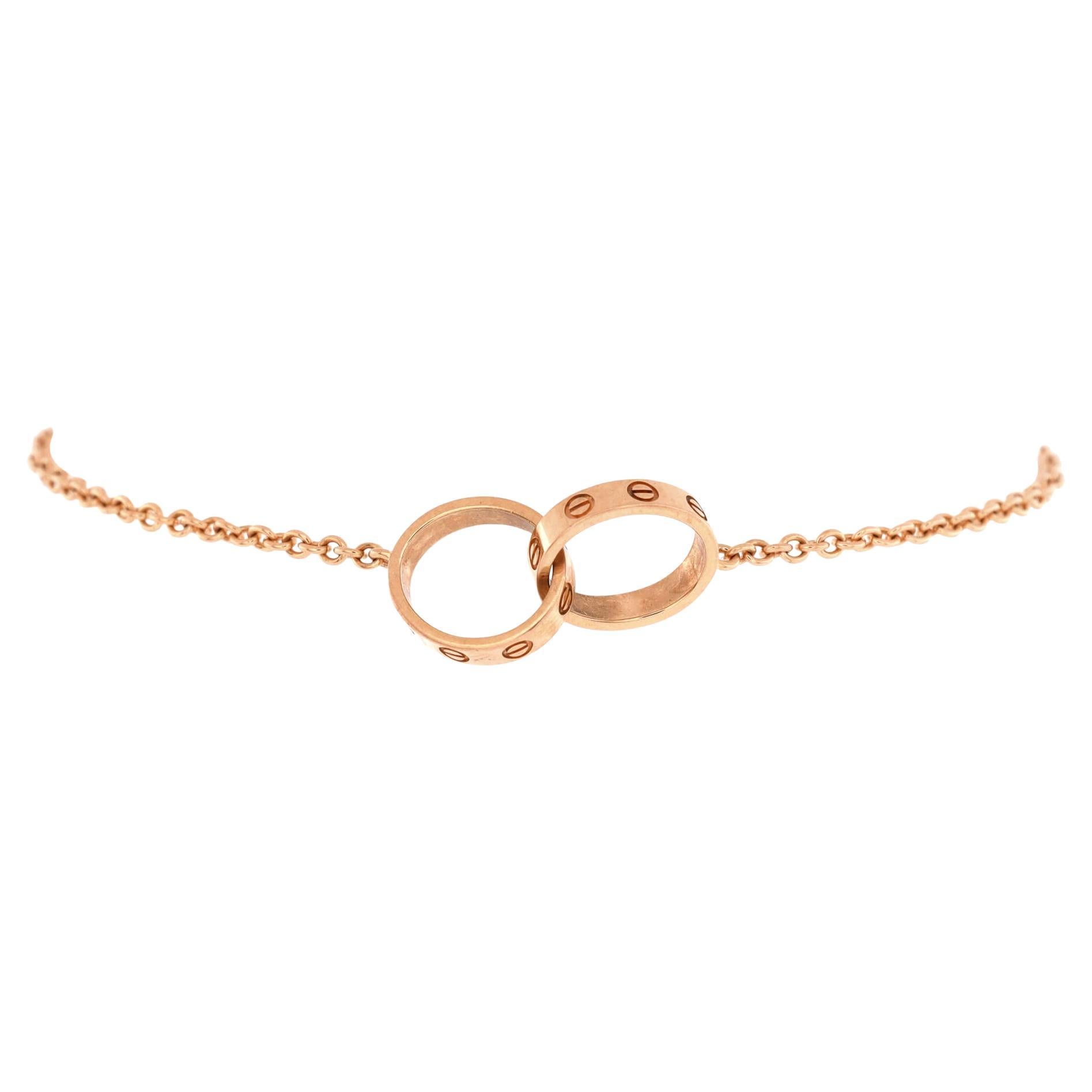Cartier Love Interlocking Bracelet 18k Rose Gold at 1stDibs