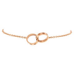 Cartier Love Interlocking Bracelet 18k Rose Gold