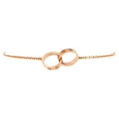 Cartier Love Interlocking Bracelet 18k Rose Gold