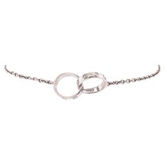 Cartier Love Interlocking Bracelet 18k White Gold