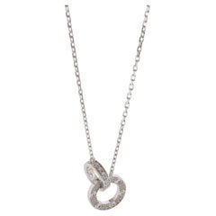 Cartier Love Interlocking Diamant-Anhänger aus 18 Karat Weißgold 0,3 Karat