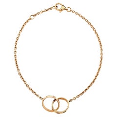 Cartier Love Interlocking Loop 18k Rose Gold Link Bracelet
