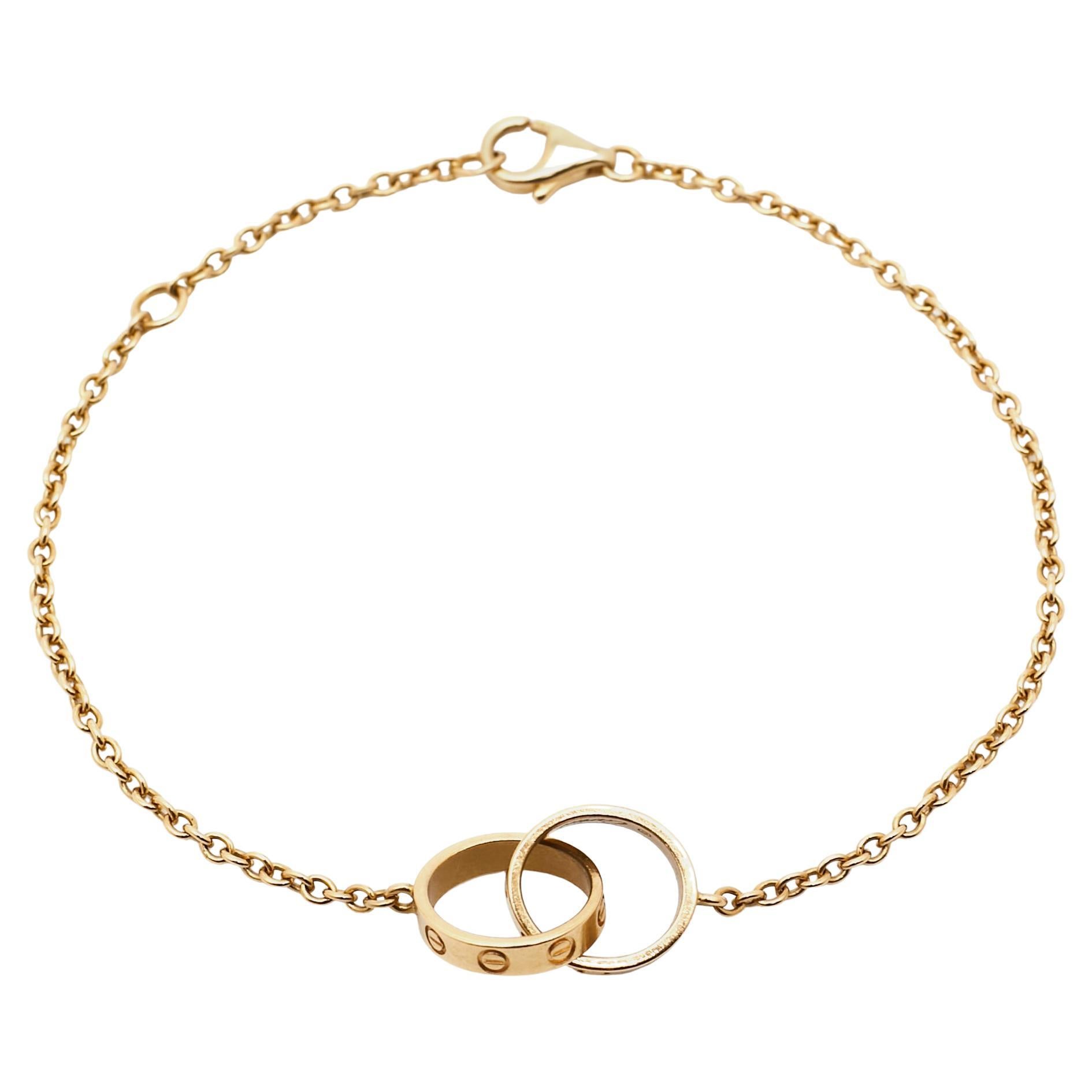 Cartier Love Interlocking Loop 18k Yellow Gold Bracelet