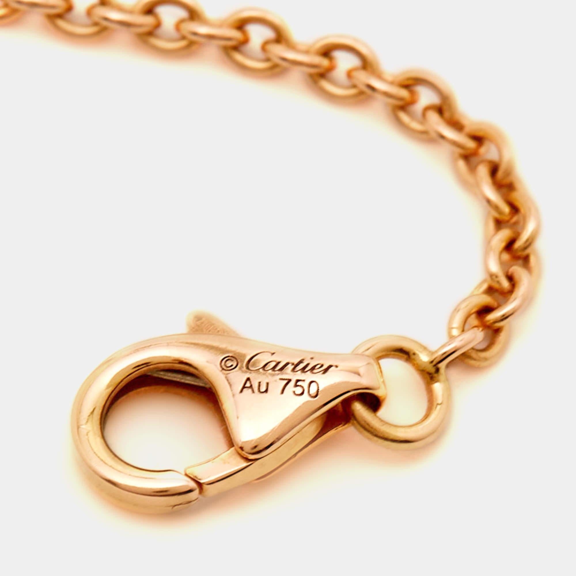 Women's Cartier Love Interlocking Loops 18k Rose Gold Bracelet