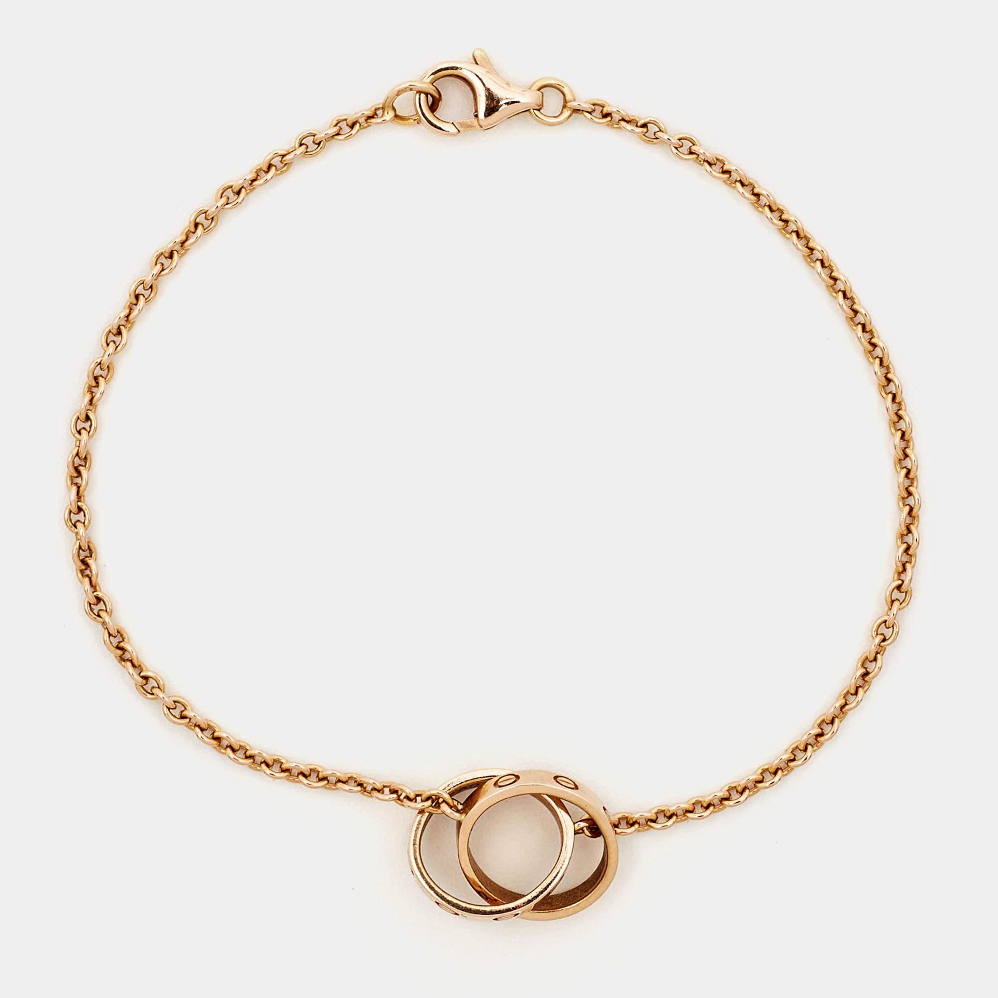 Cartier Love Interlocking Loops 18k Rose Gold Bracelet 2