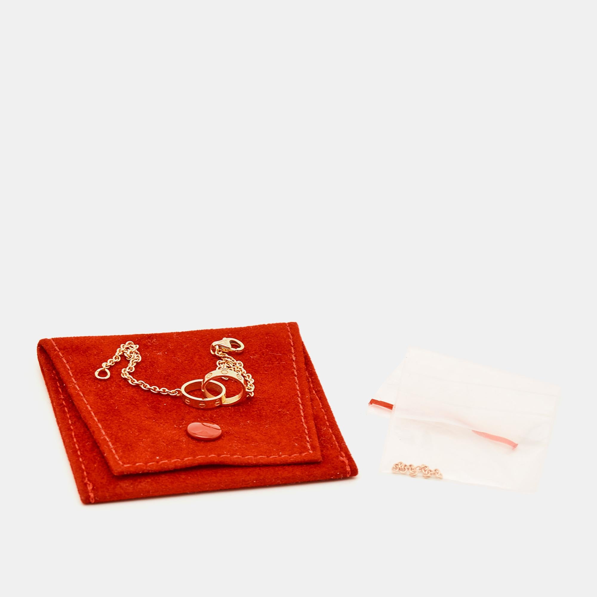 Cartier Love Interlocking Loops 18k Rose Gold Bracelet 3