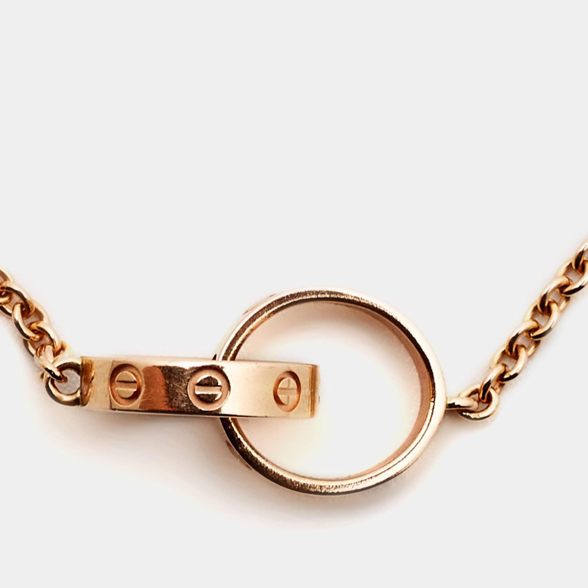 Cartier Love Interlocking Loops 18k Rose Gold Bracelet 4