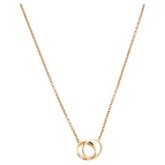 Cartier Love Interlocking Loops 18k Rose Gold Necklace