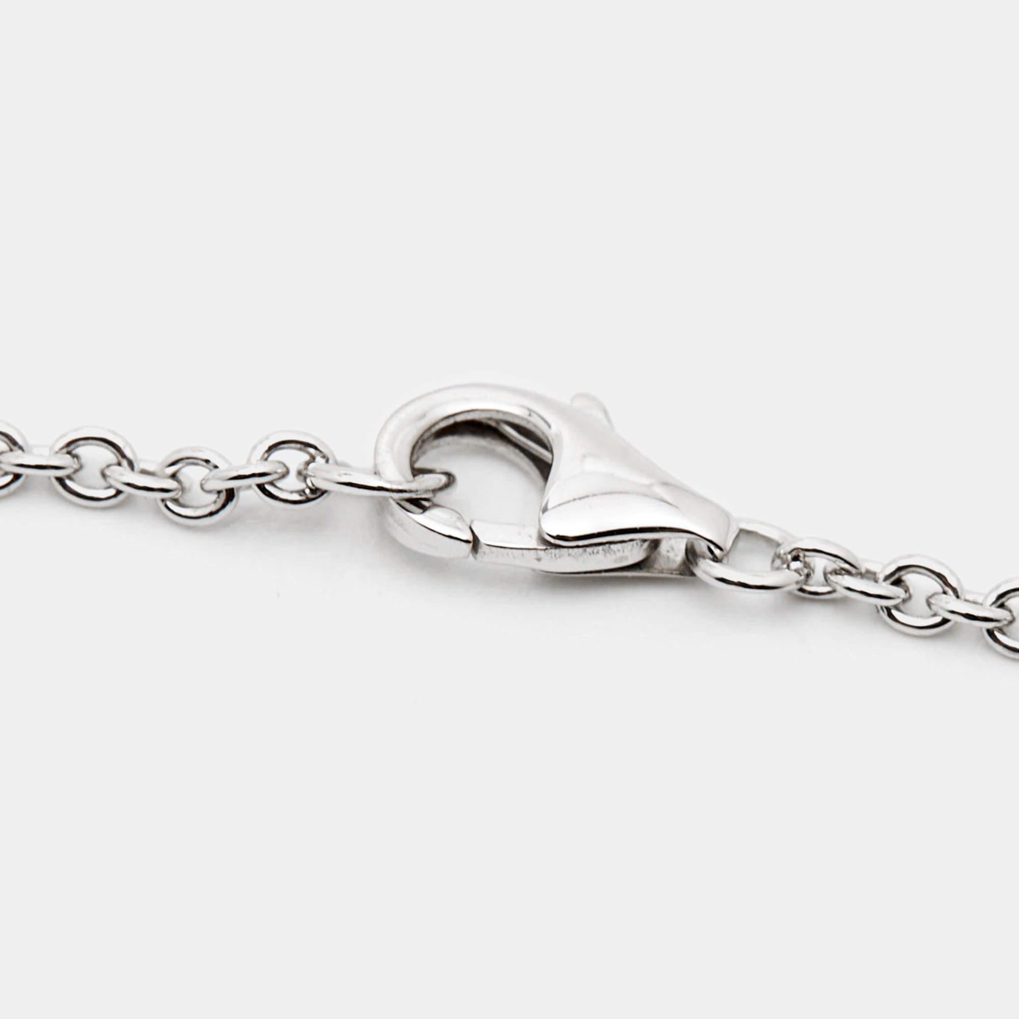 Cartier Love Interlocking Loops 18k White Gold Bracelet For Sale 1