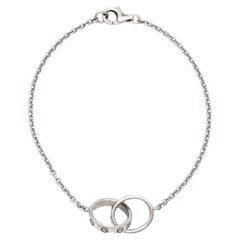 Cartier Love Interlocking Loops 18k White Gold Bracelet