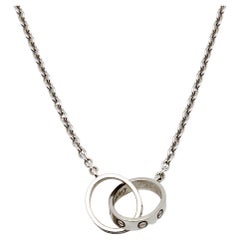 Cartier Love Interlocking Loops 18k White Gold Necklace