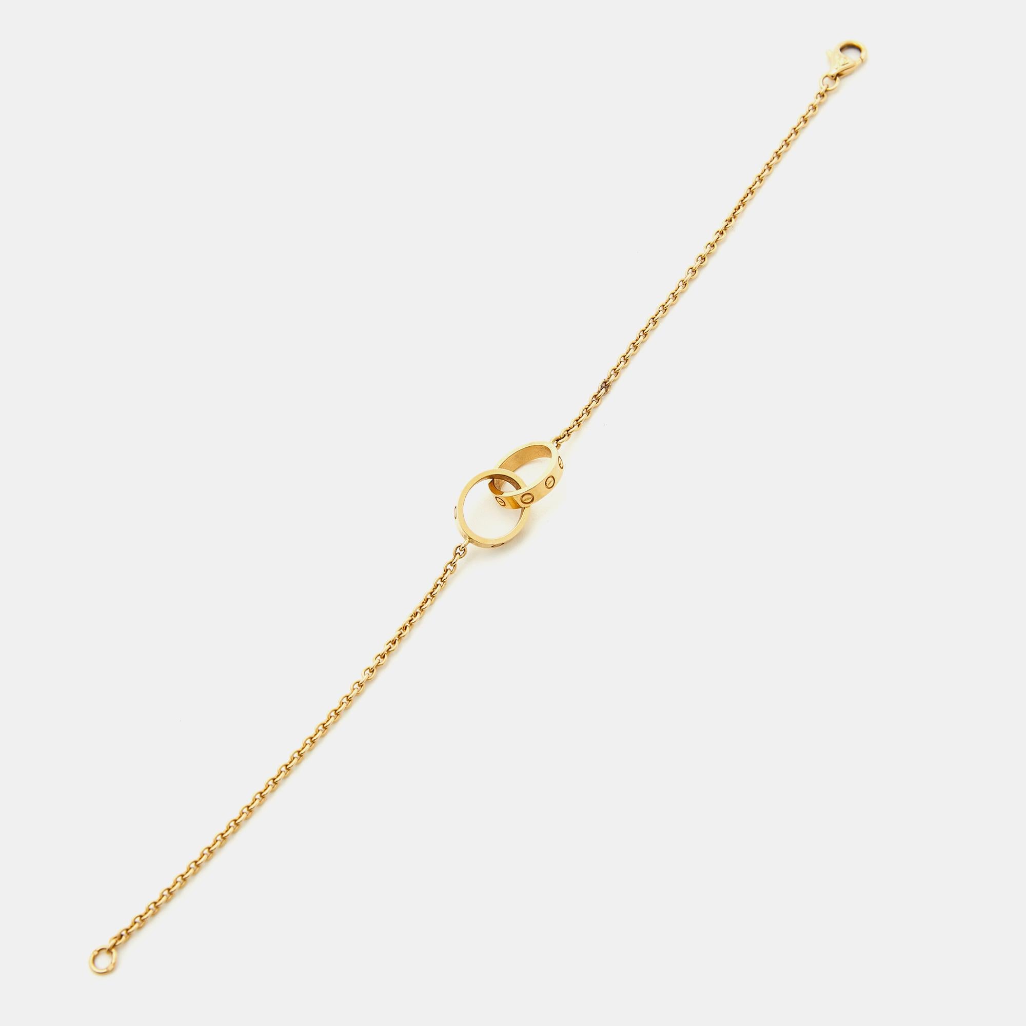 Cartier Love Interlocking Loops 18k Yellow Gold Bracelet 1