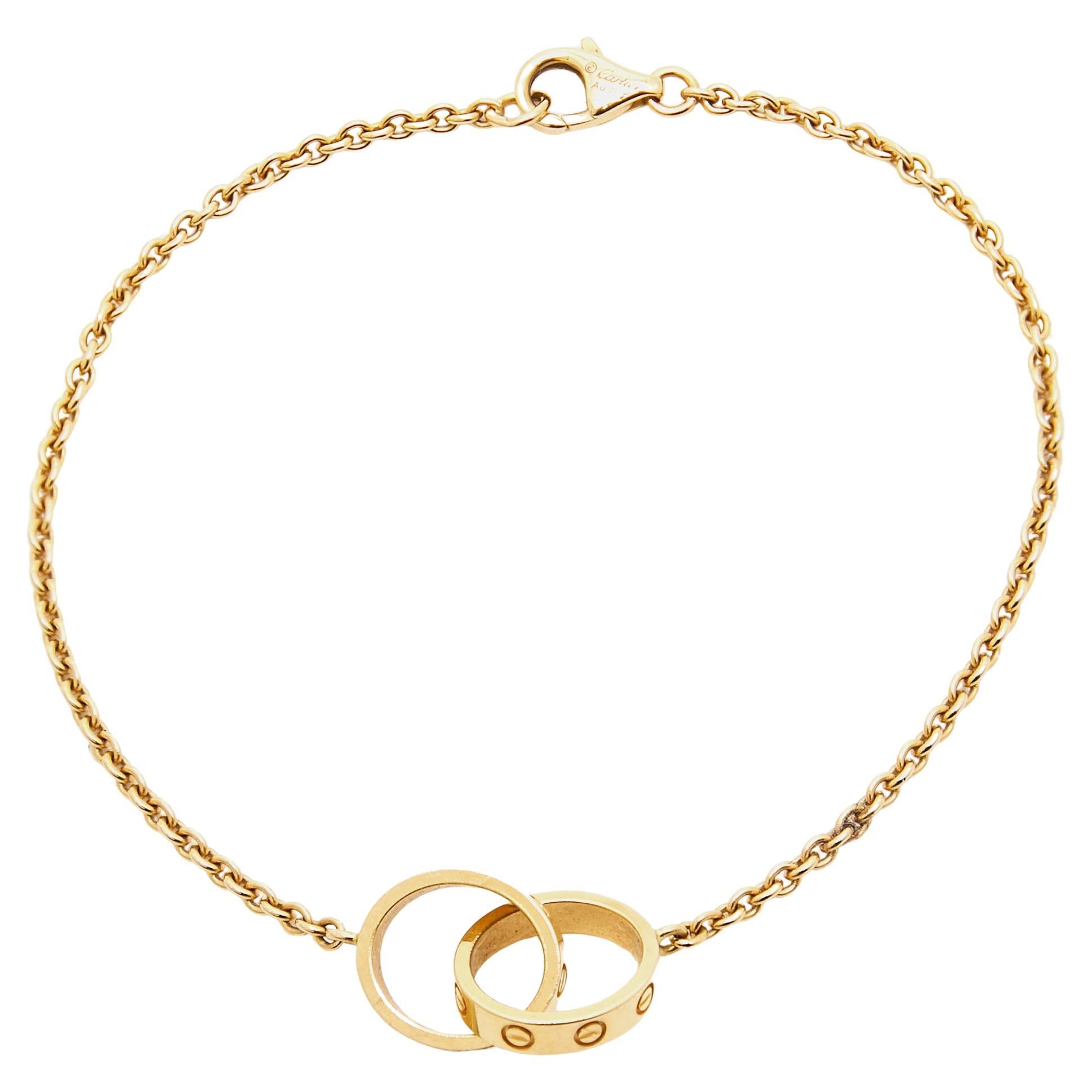 Cartier Love Interlocking Loops 18k Yellow Gold Bracelet