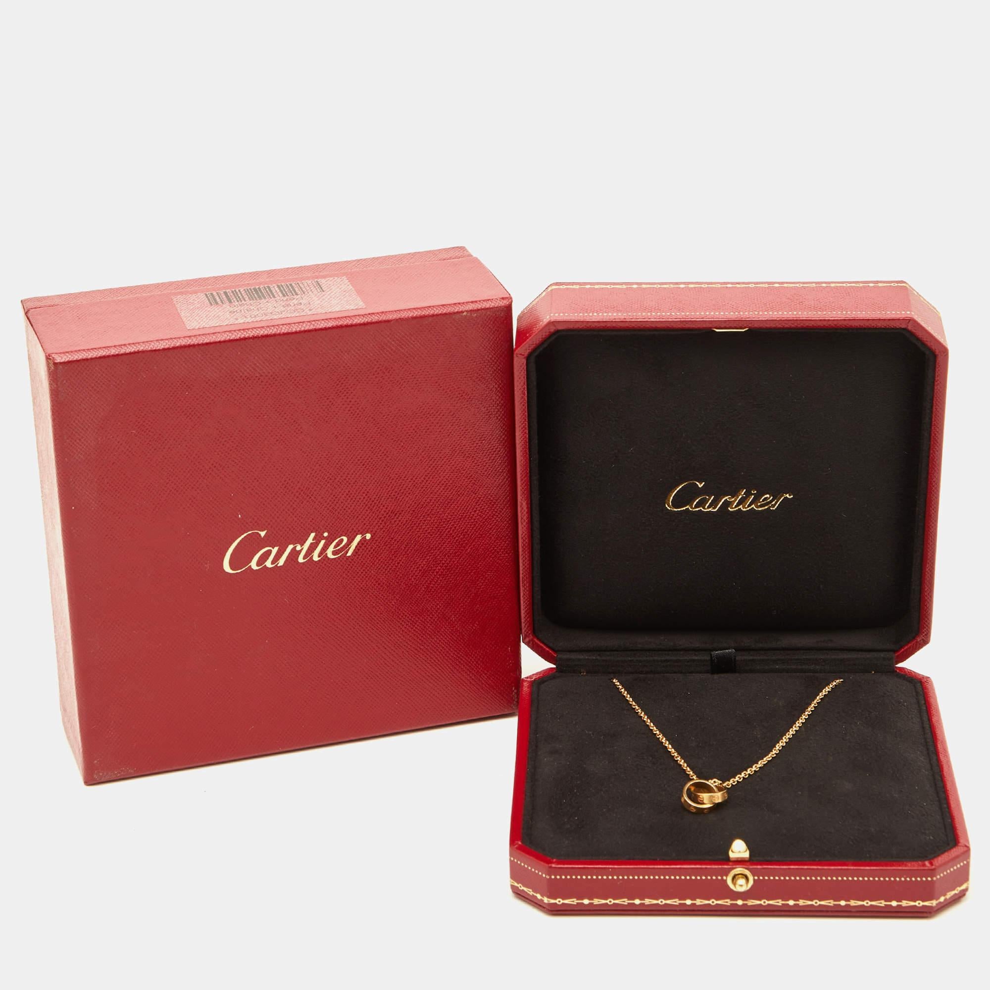 Women's Cartier Love Interlocking Loops 18k Yellow Gold Necklace