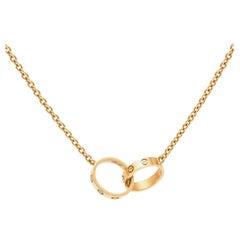 Cartier Love Interlocking Loops 18k Yellow Gold Necklace