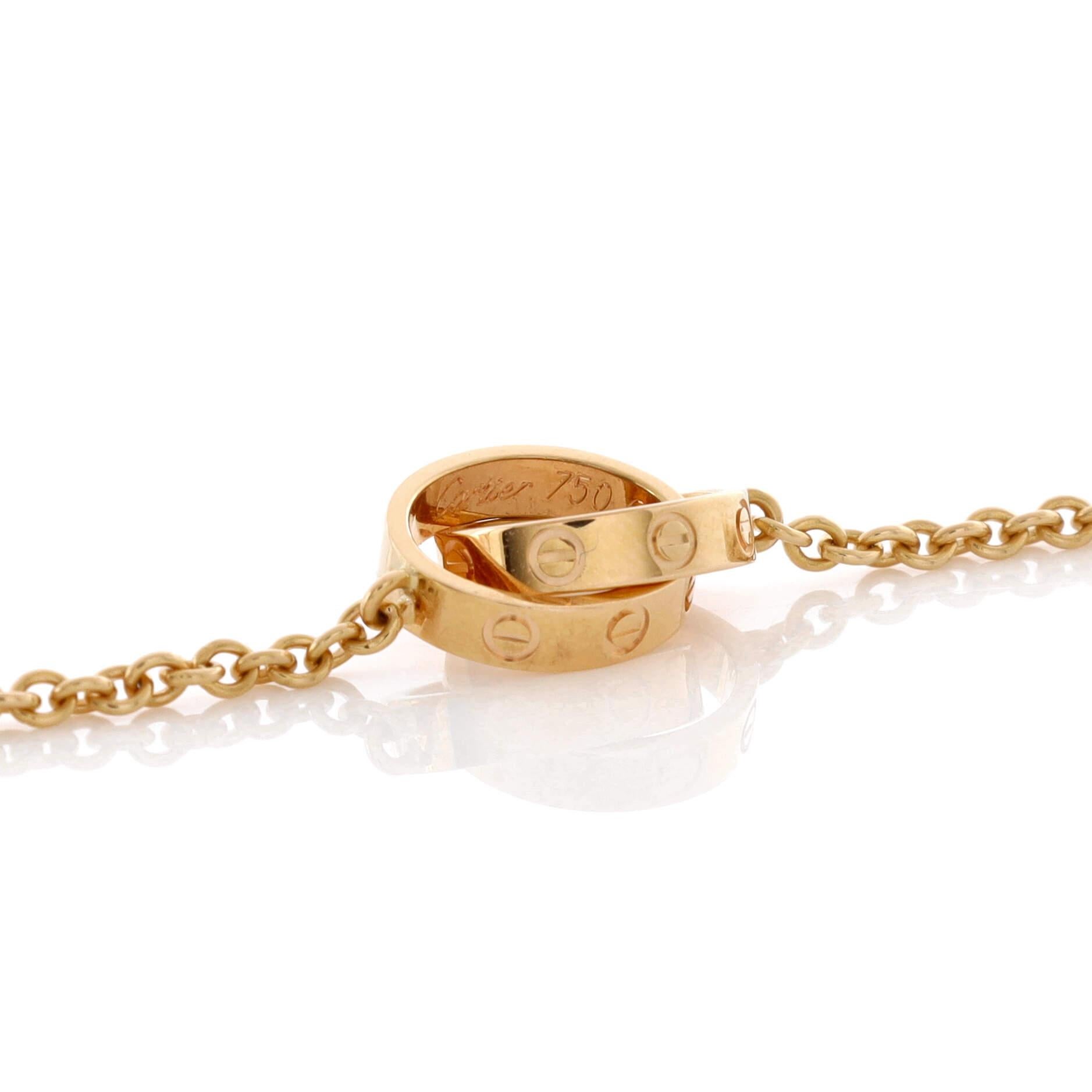 Cartier Love Interlocking Halskette aus 18 Karat Roségold für Damen oder Herren