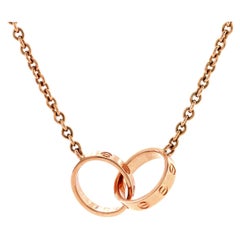 Cartier Love Interlocking Necklace 18K Rose Gold