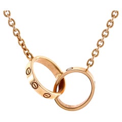 Cartier Love Interlocking Necklace 18K Rose Gold