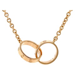 Cartier Love Interlocking Necklace 18K Rose Gold