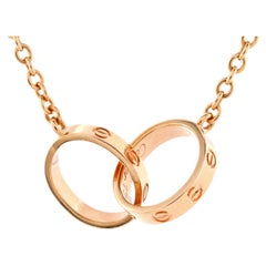 Cartier Love Interlocking Necklace 18K Rose Gold