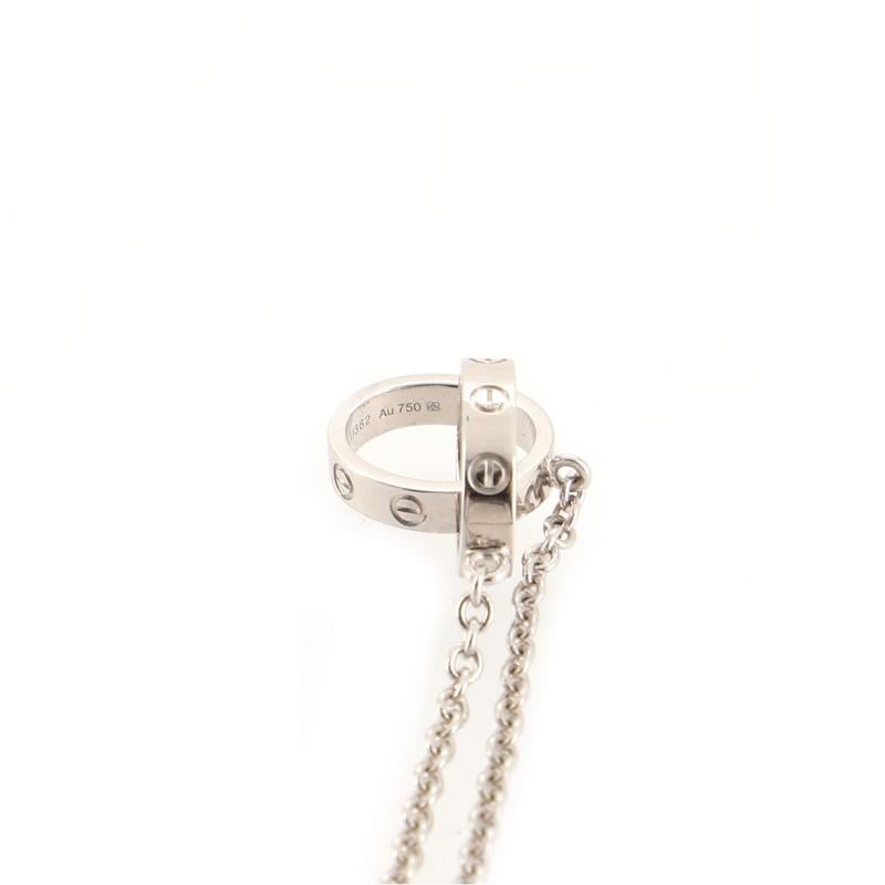Cartier Love Interlocking Halskette aus 18 Karat Weißgold Damen
