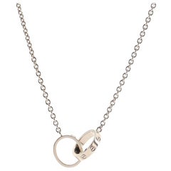 Cartier Love Interlocking Halskette aus 18 Karat Weißgold