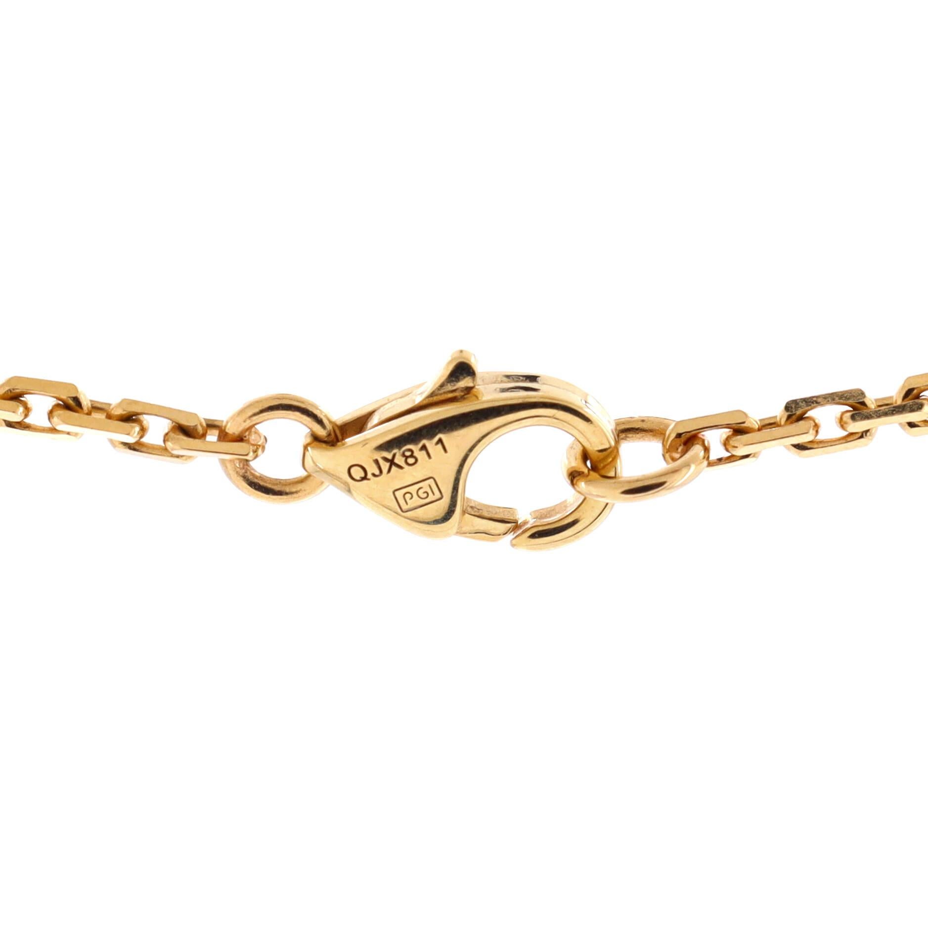 Cartier Love Interlocking Halskette aus 18 Karat Gelbgold mit Diamanten 1
