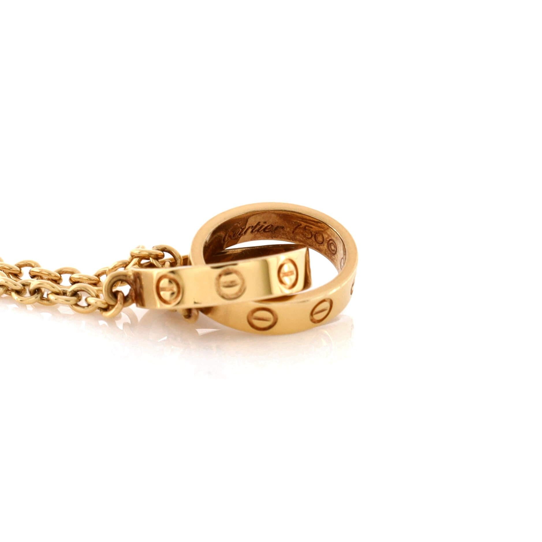 Cartier Love Interlocking Halskette aus 18 Karat Gelbgold für Damen oder Herren