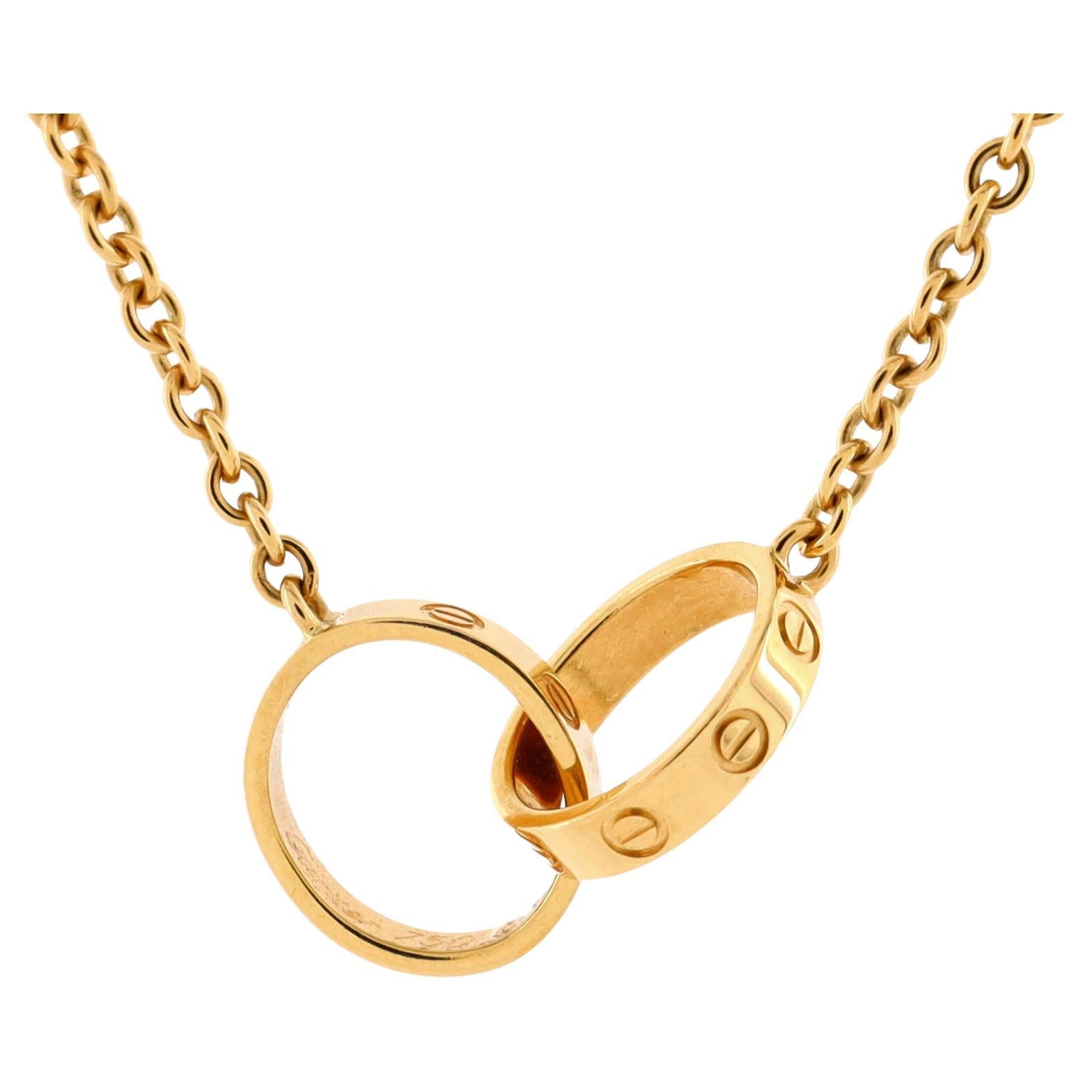 Cartier Love Diamond Gold Necklace For Sale at 1stDibs | cartier pave ...