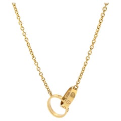 Cartier Love Interlocking Necklace 18K Yellow Gold