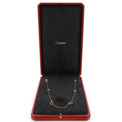 Cartier Love Interlocking Station Necklace 18K Yellow Gold
