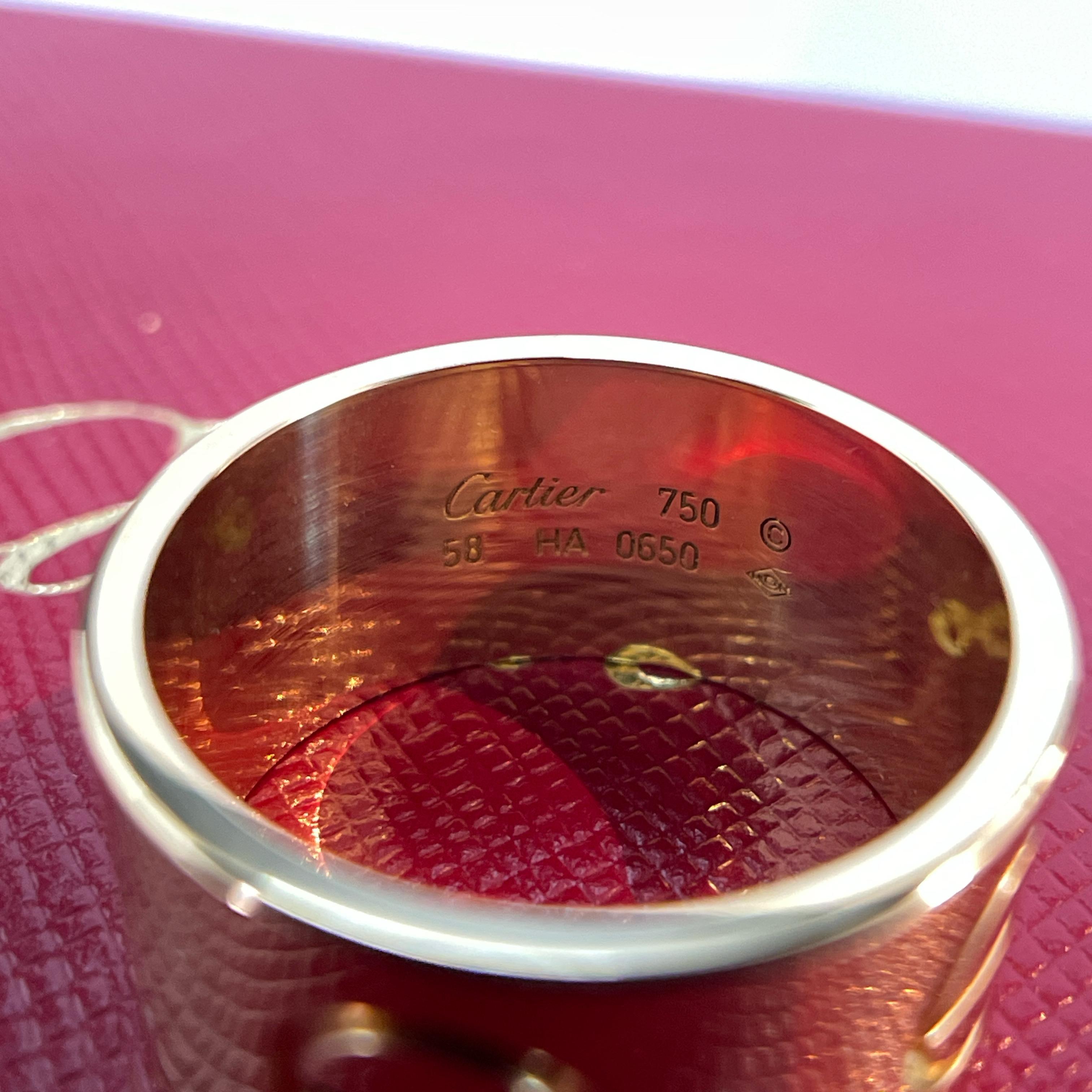 Women's or Men's CARTIER Love Large 18k Yellow Gold Ring For Sale