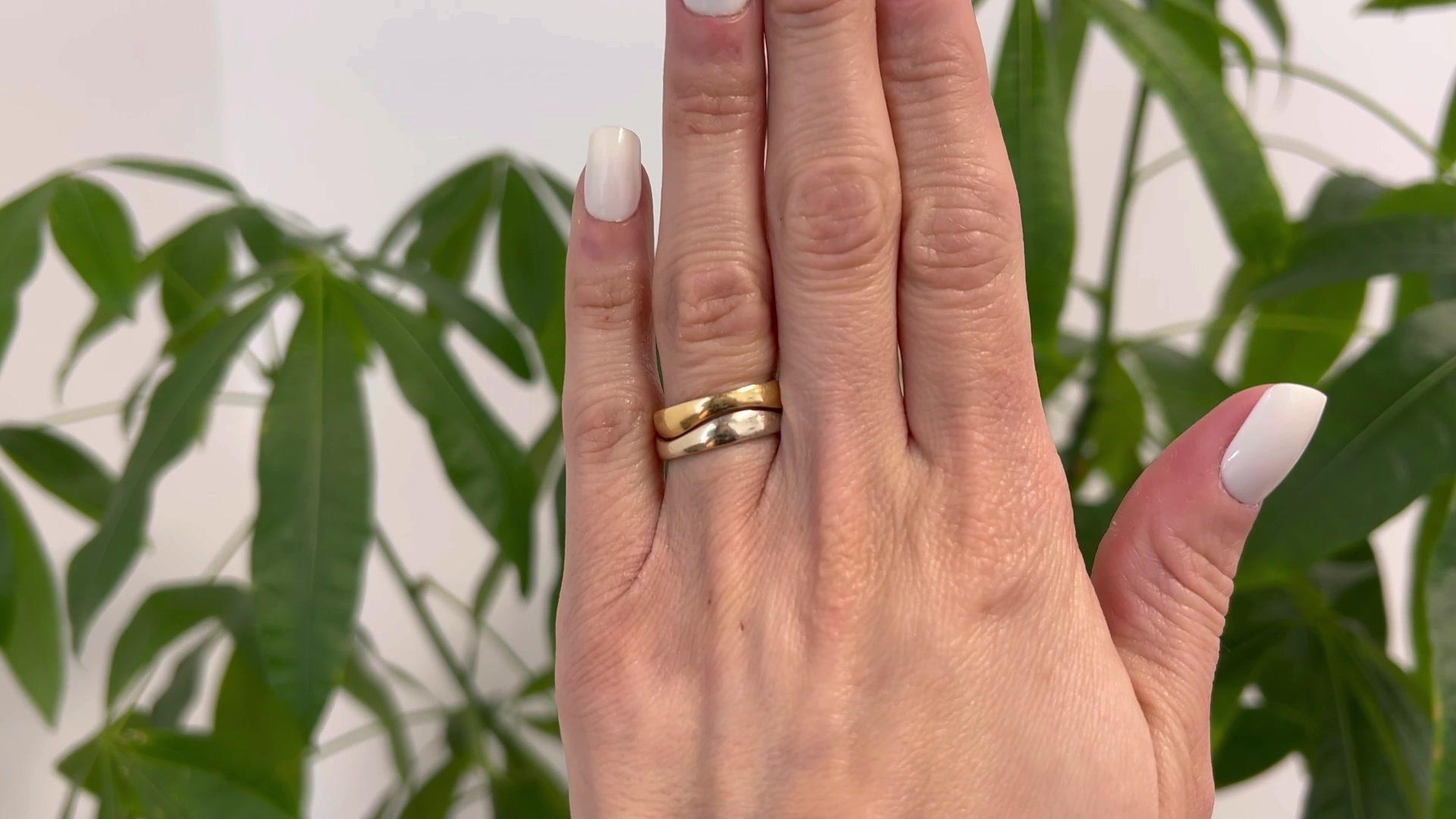 Cartier Love Me 18 Karat White and Yellow Gold Band Set at 1stDibs