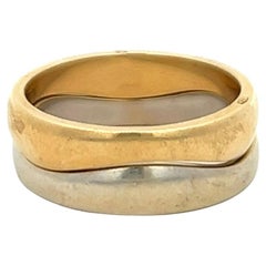 Cartier Love Me 18 Karat White and Yellow Gold Band Set