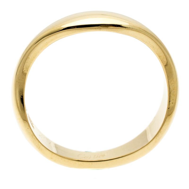 Contemporary Cartier Love Me 18k Yellow Gold Band Ring Size 54