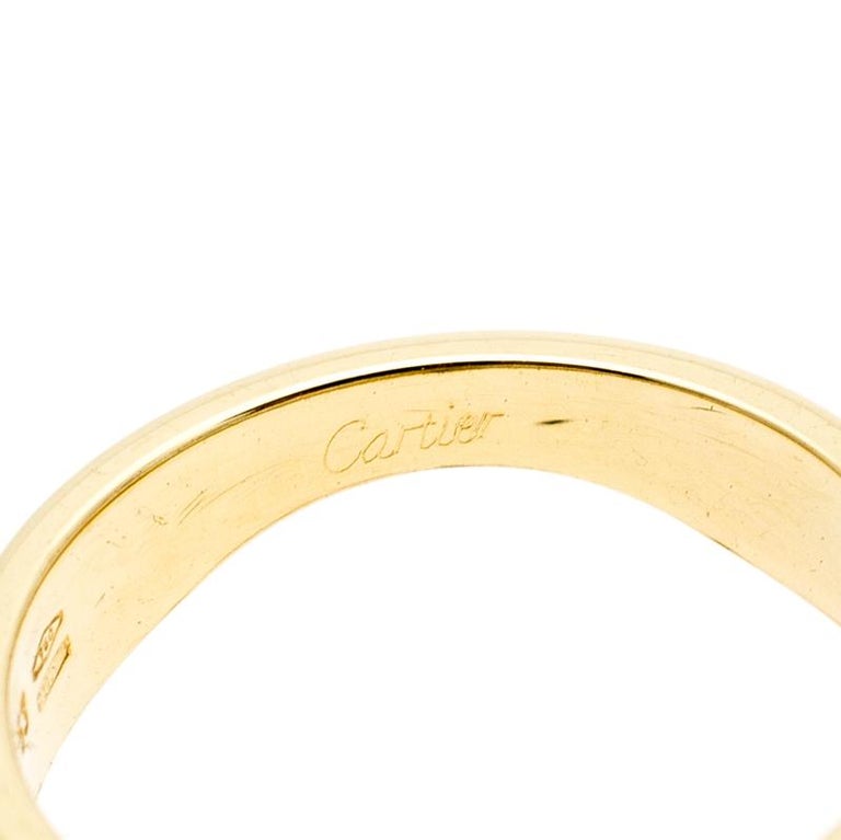 Cartier Love Me 18k Yellow Gold Band Ring Size 54 at 1stDibs