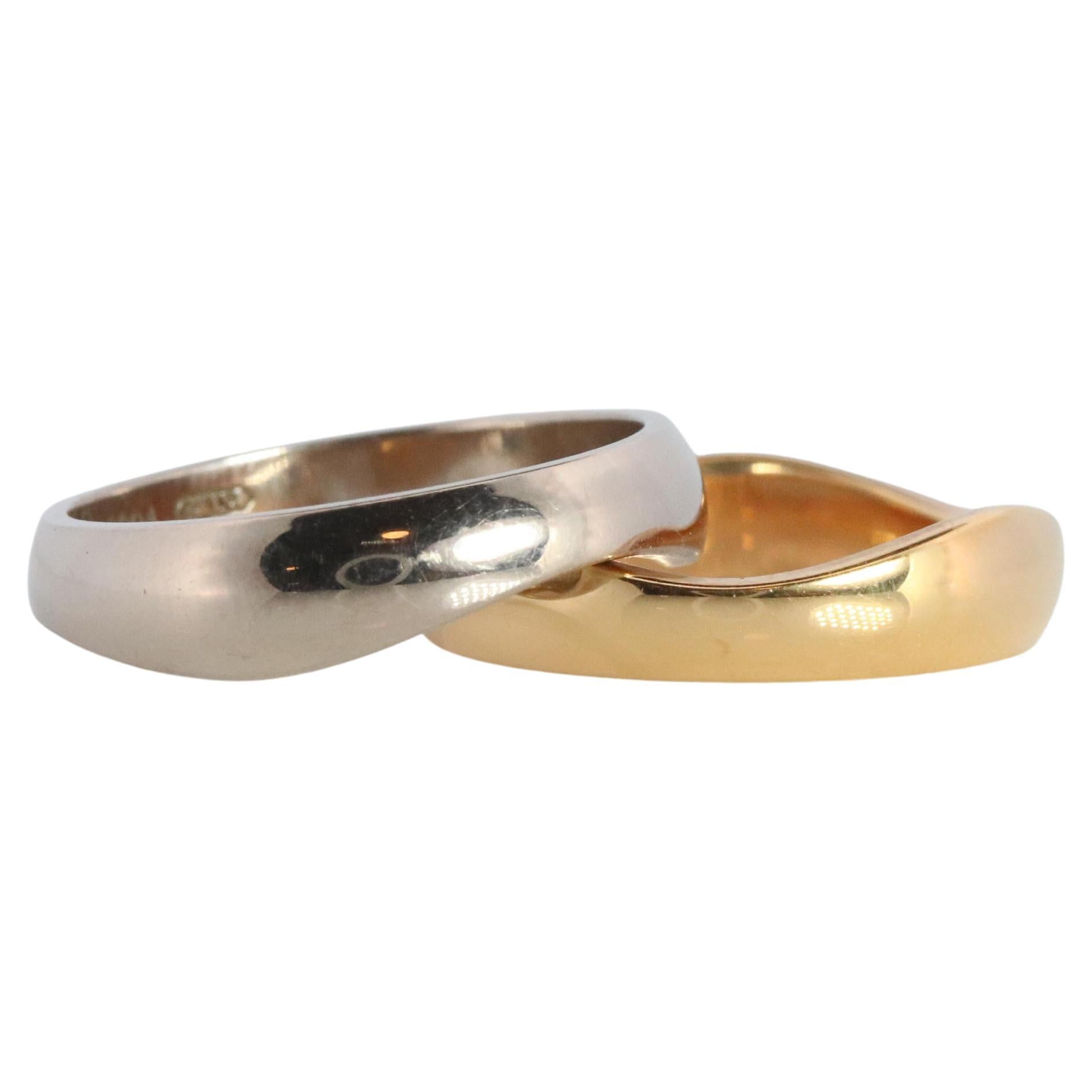 CARTIER Love Me Ring. Cartier Stacking Wedding Band 18k Yellow and White Band. im Angebot