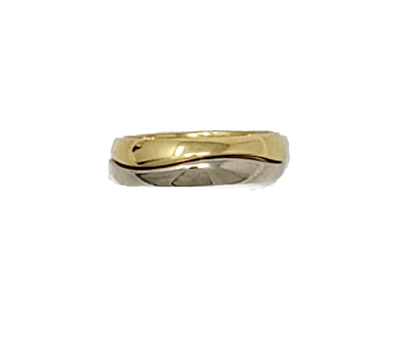 Contemporary Cartier Love Me Stackable Two Tone 18 Karat Yellow and White Gold Band Ring Set